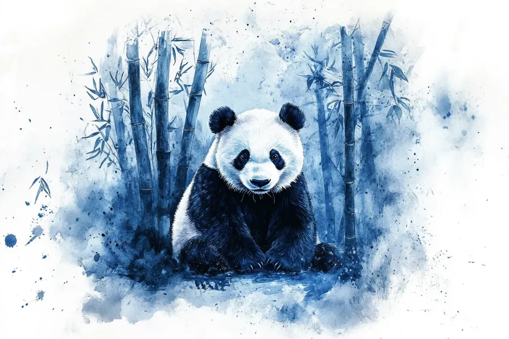 Digital Art - Panda - #01 (Print Only, 4 x 6" // 10 x 15cm)