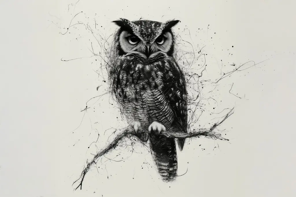 Digital Art - Owl - #01