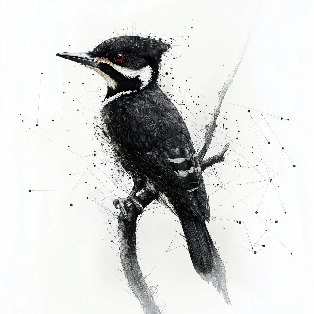 Digital Art - Woodpecker - #03