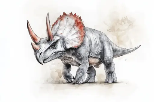 Digital Art - Triceratops - #01